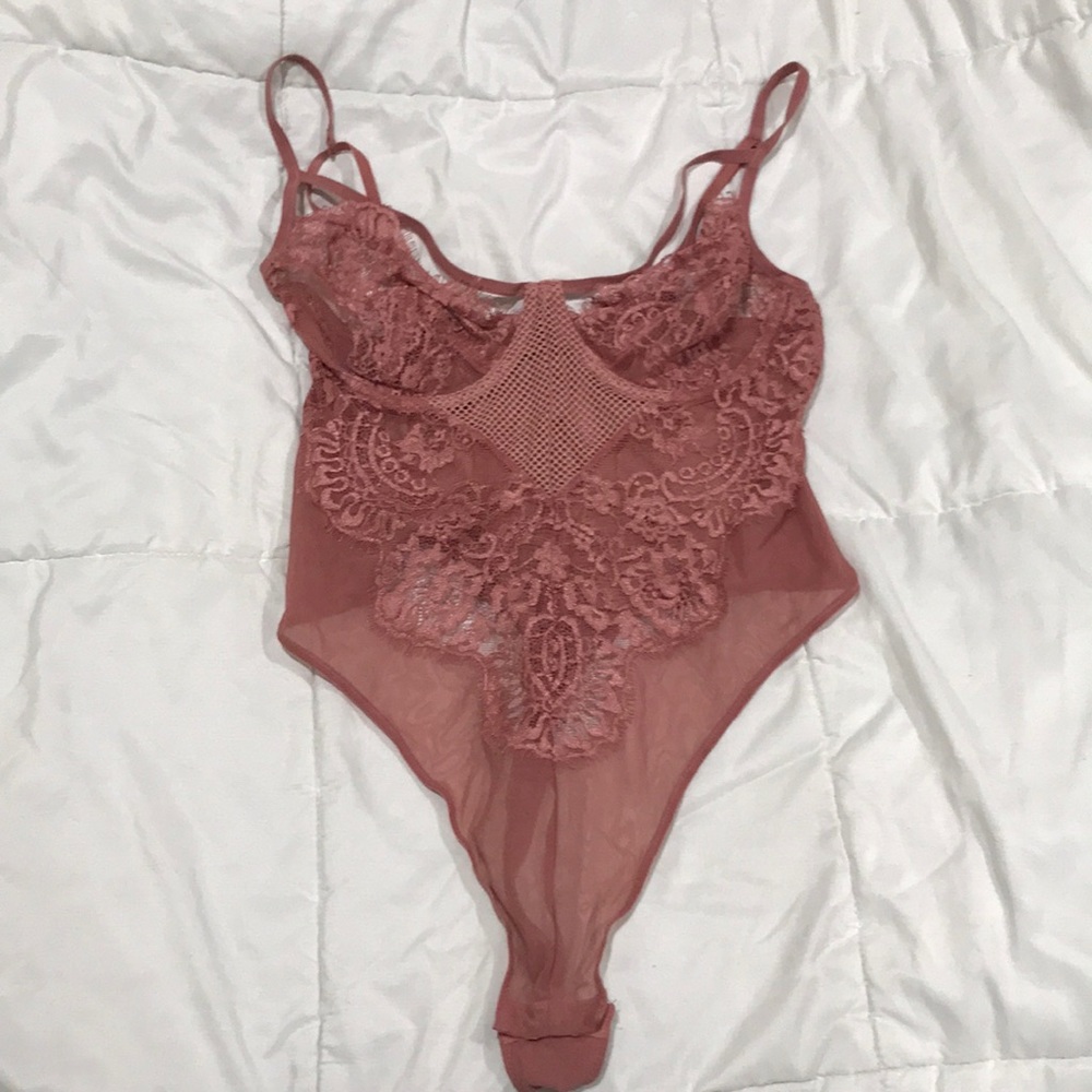 Pink Lace Body Suit
